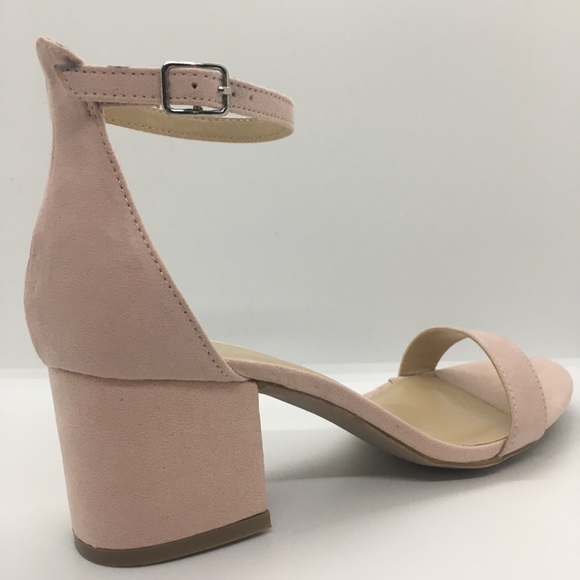 Blush Suede Charlotte Russe Ankle Strap Heels 9 - Picture 2 of 8